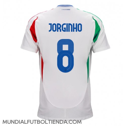 Camiseta Italia Jorginho Frello #8 Segunda Equipación Replica Eurocopa 2024 mangas cortas